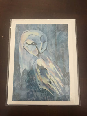 Snowy owl greeting card (5930799857822)